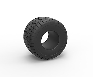 Monster Jam tire 3 Scale 1:25
