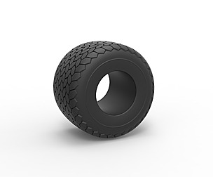 Monster Jam tire 4 Scale 1:25