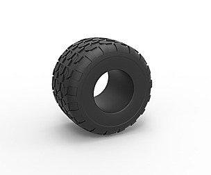 Monster Jam tire 6 Scale 1:25