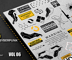 205 + scifi/cyberpunck/industrial decals vol 06
