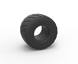 Monster Jam tire 7 Scale 1:25
