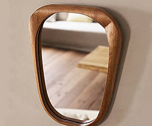 Wood rectangular mirror