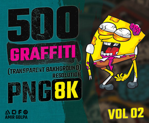 500 Graffiti png 8k vol 02
