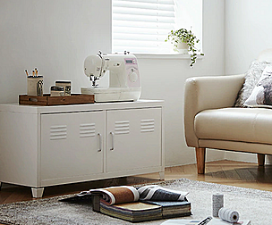 Jack iron double door storage cabinet