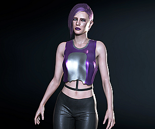 Night 1.0. Blender, rigged model.