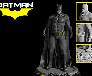 Batman figure Ben Affleck 3D print model