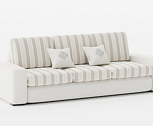 Sofa John 3 seats modern fabric