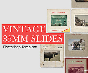 Vintage 35mm Slide Mockup for Photoshop