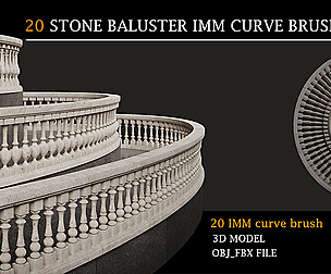 20 STONE BALUSTER IMM CURVE BRUSH