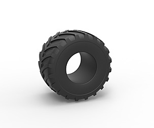 Monster Jam tire 9 Scale 1:25