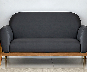 artificial leather sofa for two