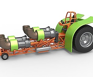 Pulling tractor with 4 jet engines Version 3 1:25