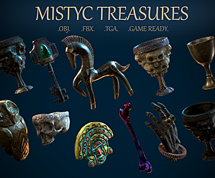 Mystic Treasures Props - Game Ready
