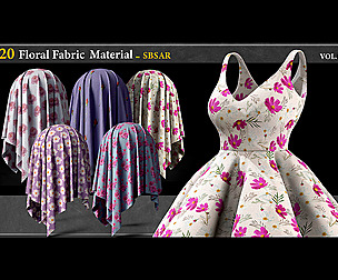 20 Floral Fabric Material_SBSAR vol.1