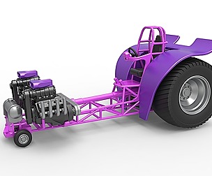 Pulling tractor with 2 engines V8 Version 2 1:25
