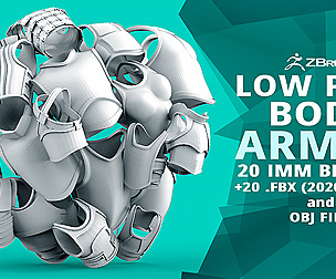 20 Low-poly medieval fantasy body armor IMM