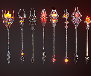 Fantasy Staffs Pack01