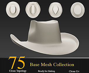 Cowboy Hat Base Mesh Vol_02