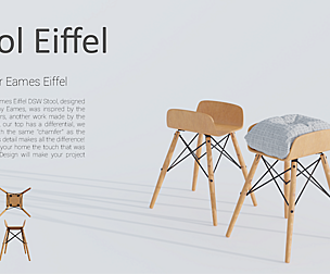 Chair Stool Eames Eiffel