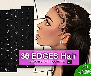 Procreate Laid Edge Baby Hair Brush
