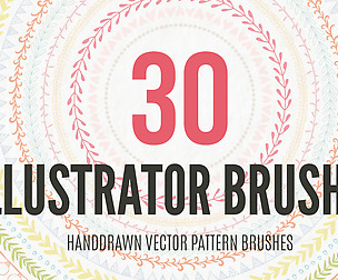30 Handdrawn Vector Pattern Brushes