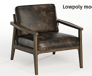 low poly armchair 01