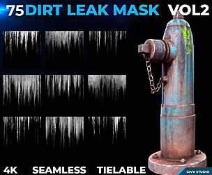 75 DIRT LEAK EFFECT MASK VOL 2  (4K SEAMLESS)
