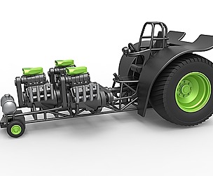 Pulling tractor with 3 engines V8 Version 3 1:25