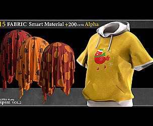 15 FABRIC  (.Spsm) + 200 CUTE ALPHAS -4k png vol.2