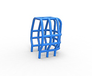 Roll Cage of Pro Stock Pulling Tractor 1:25