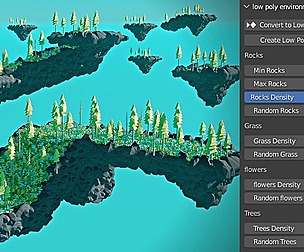 Low Poly Environment Builder Blender Addon