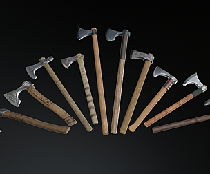 Medieval Ax Set 01