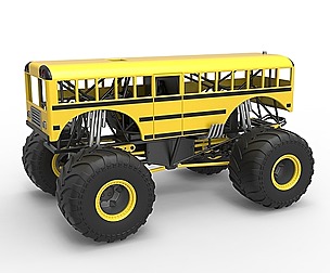 School bus Monster truck 1:25