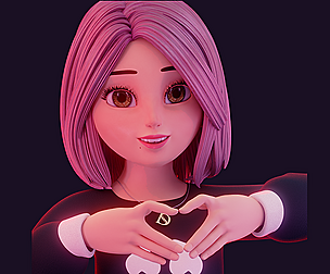 Cartoon Woman- Fully Rigged