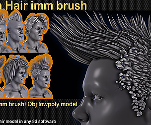 8 Hair men imm brush + obj
