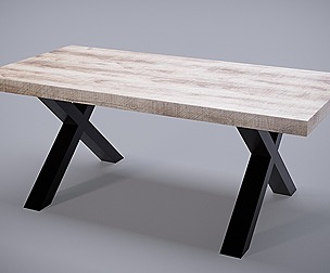 WOODEN COFFEE LOW TABLE Low-poly 3D model