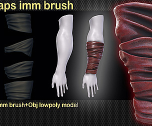 zbrush 10 Straps imm brush + obj