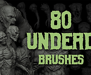 Zbrush - Undead Creature Brush mega Pack