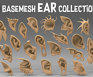 25 Basemesh ear collection
