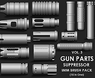 Gun Parts Suppressor IMM Brush Pack 15 in One Vol3