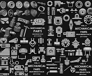 MECHANICAL PARTS MEGA PACK (4 IN ONE - 87 BRUSHES)