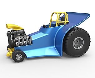 Mini Rod pulling tractor 4 Scale 1:25