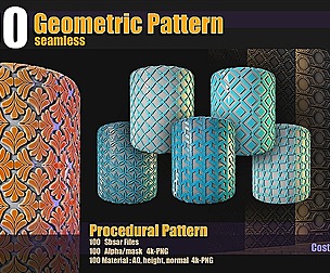 100 seamless Geometric pattern