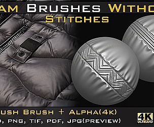 50 Seam Brushes Without Stitches (4k)+Alpha V04