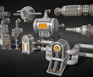 Wall Tube Mechanism Props 2 - 10 pieces