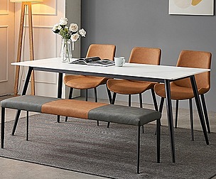 Shelton ceramic dining table set for 6