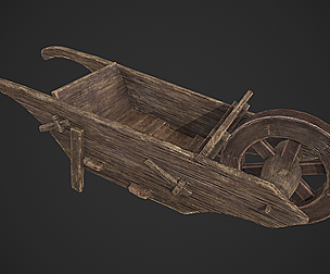 Wooden Wheelbarrow
