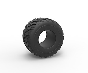 Monster Jam tire 12 Scale 1:25