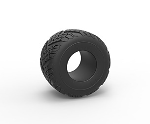Monster Jam tire 13 Scale 1:25