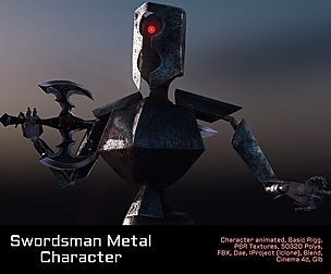 Swordsman Metal Character